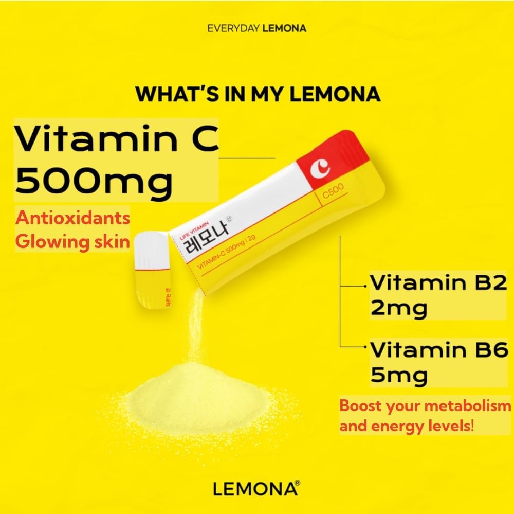 LEMONA vitamin C 500mg stick packs Korean supplement lemon flavor